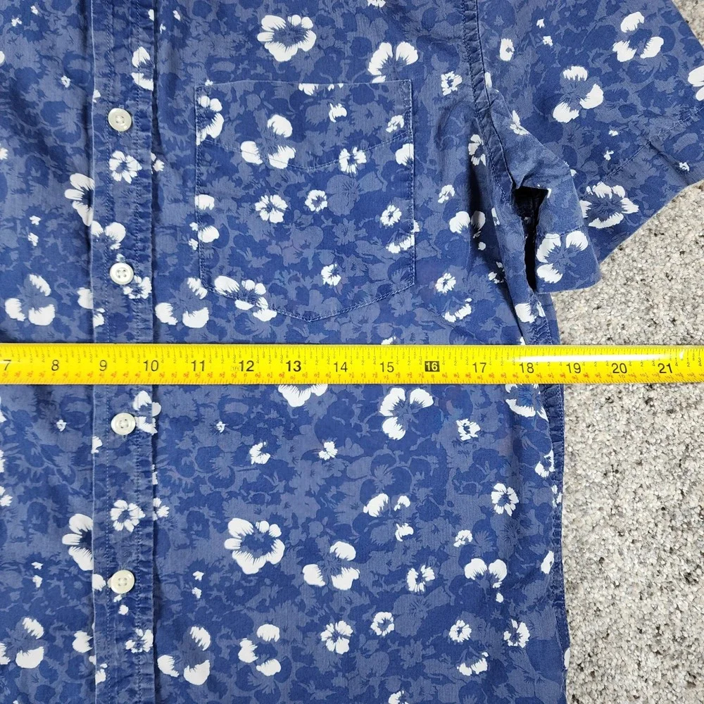 Banana Republic Button Down Mens Small Grant Slim Fit Floral Poplin Excellent